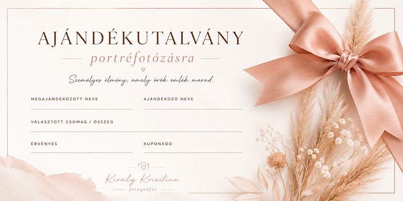 Ajándékutalvány portréfotózásra I Fotó Király Krisztina
